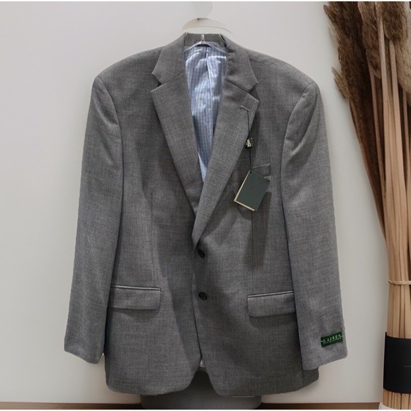 NEW Lauren Ralph Lauren Mens 42S Classic Gray Blazer Suit Sport Coat‎